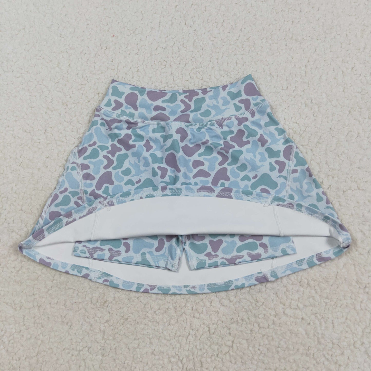 GLK0128 Baby Girls Western Green Camo Yoga Skorts Bottom 8.13