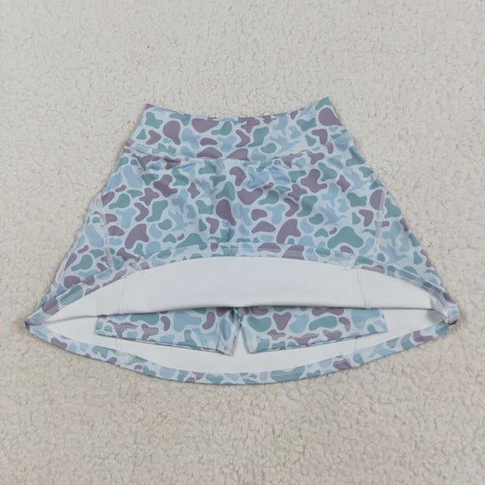 GLK0128 Baby Girls Western Green Camo Yoga Skorts Bottom 8.13
