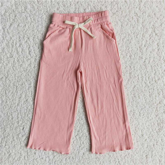 Sibling Cotton Ribbed Baby Girls Flare Pants