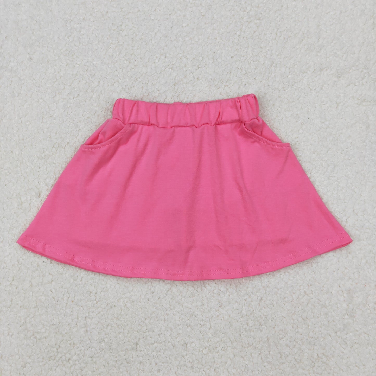 GLK0066 Baby Girls Dark Pink Pocket Summer Skort Skirt