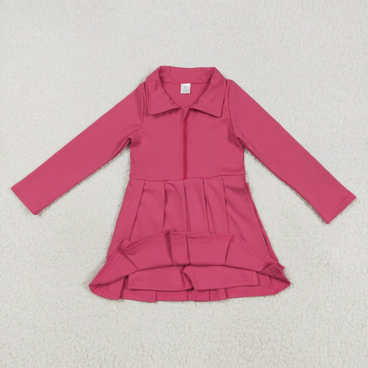 GLD1146 Baby Girls Watermelon Long Sleeves Zipper Knee Length Dress 7.28