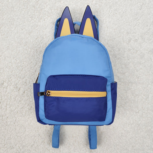 BA0281 Baby Kids Cute Blue Dog Ears Backpacks Bag