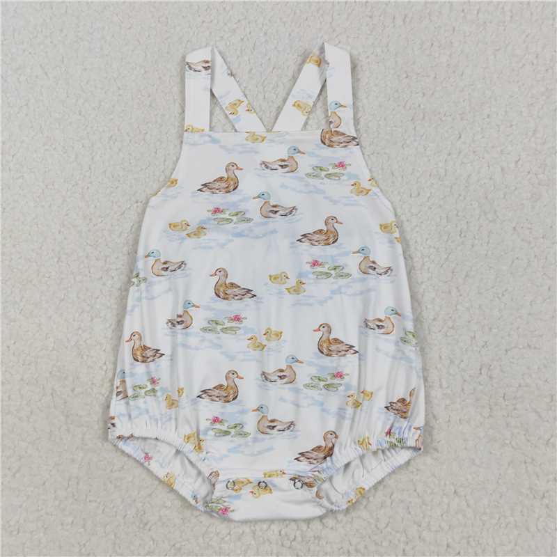 RTS SR3029 Baby Boys Romper Baby Boys Strap Ducks Bubble Rompers