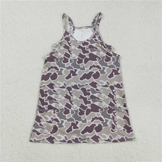 Sibling Baby Girls Straps Western Camo Shorts Yoga Active Dresses C9.2