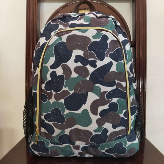 BA0162 Casual brown-green camouflage beige backpack