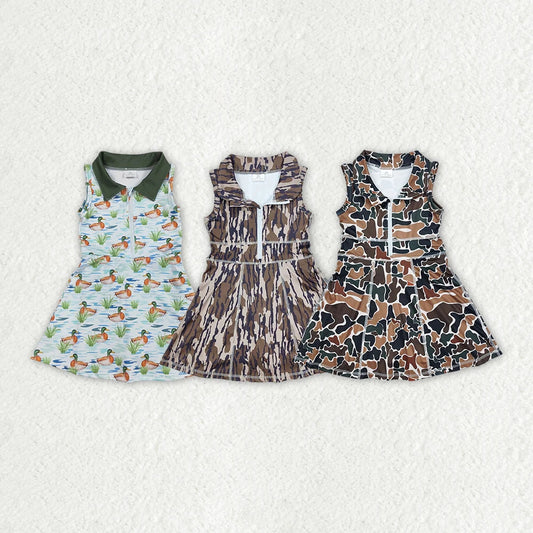 Sibling Baby Girls Hunting Athletic Shorts Skirt Dresses