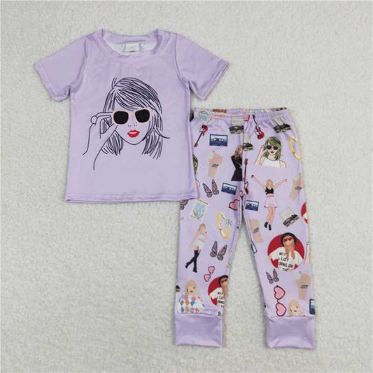 Sibling Baby Girls Singer Shirt Pants Pajamas Clothes Sets
