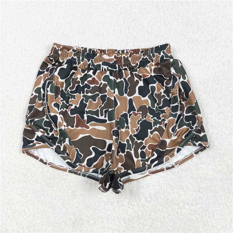 Mommy&Me Baby Girls Dark Brown Camo Yoga Shorts Bottoms 5.22