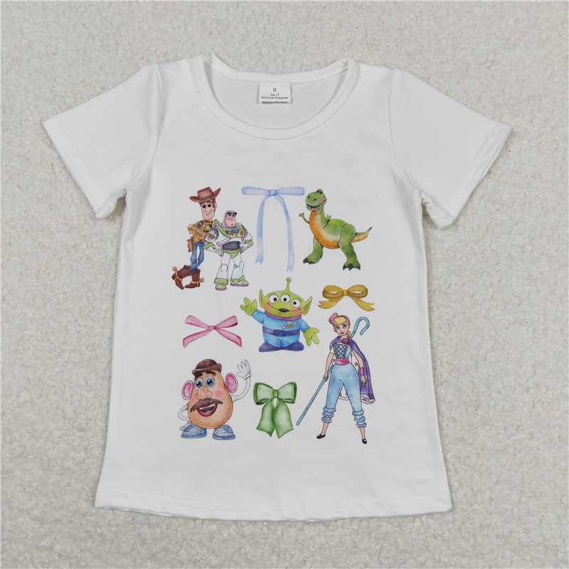 RTS GT0571 Baby Girls Toy Short Sleeve Shirt Tops Cotton Blend Comfortable Soft Fabric Infant Outfit
