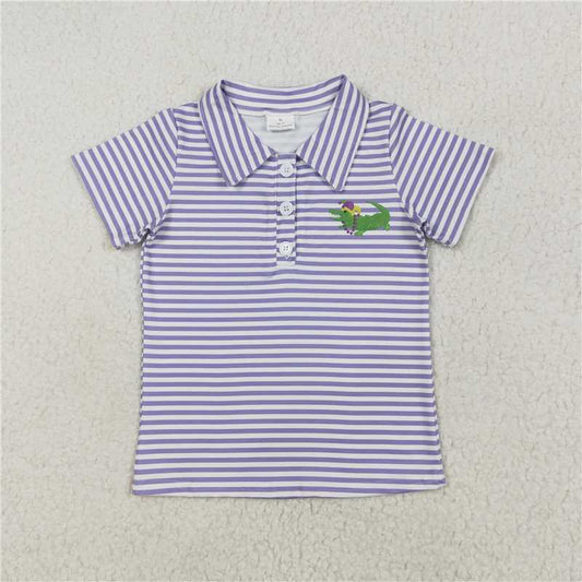 Sibling Baby Boys Mardi Gras Stripes Tee Pullovers Tops