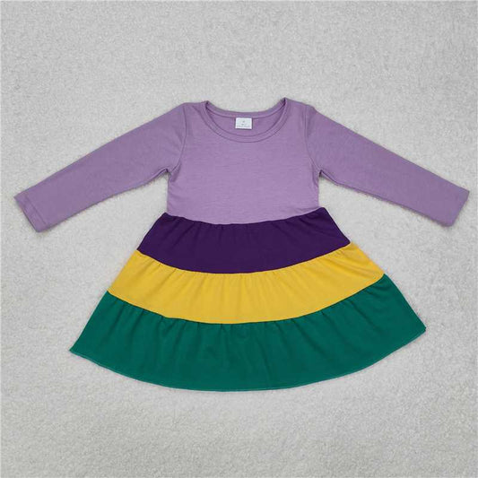 Sibling Boys Baby Girls Mardi Gras Purple Shirts Dresses