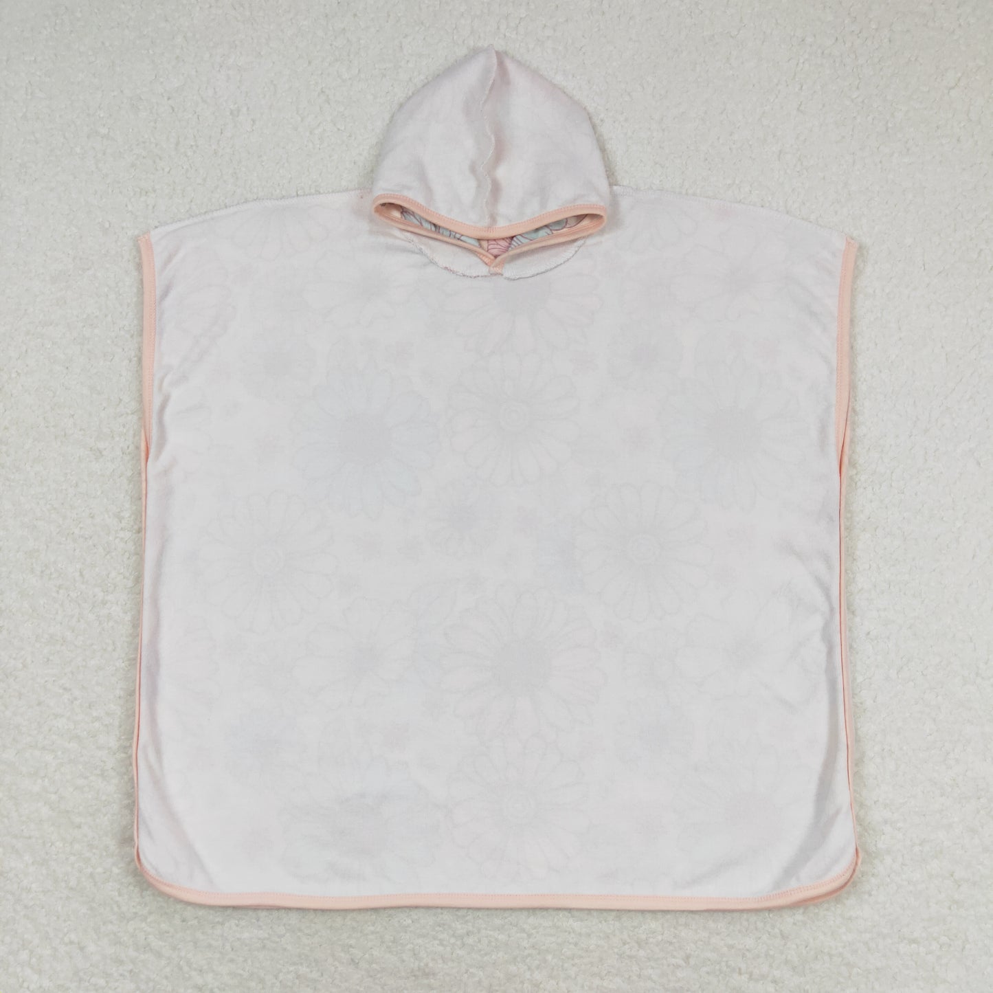 S0327 Floral colored hooded bathrobe