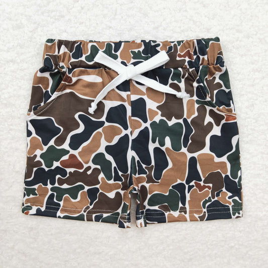 Mommy&Me Family Sibling Brown Camo Summer Shorts Bottoms