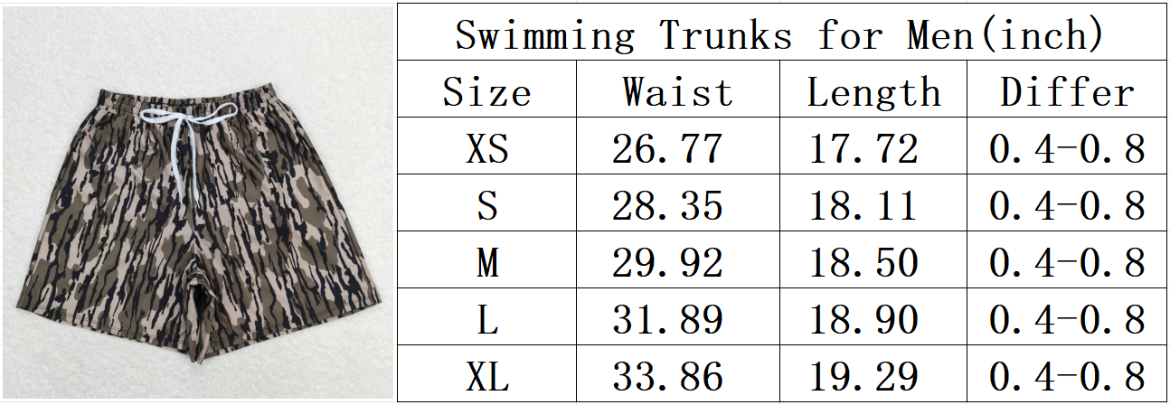 11 Colors Adult Man Camouflage Bottom Trunks Shorts Swimwear