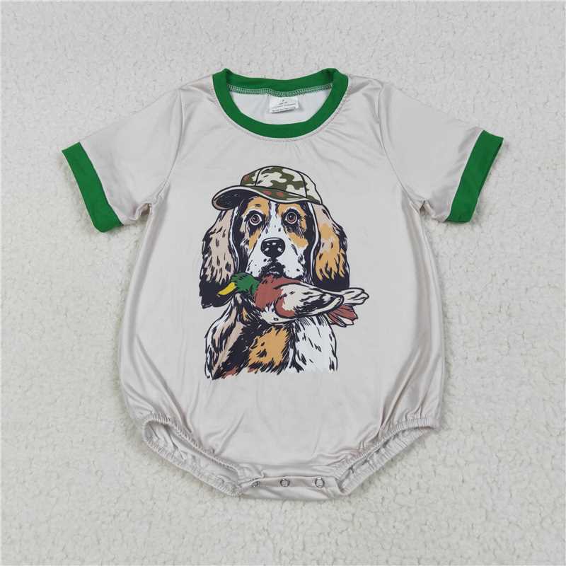 RTS SR3091 Baby Boys Romper Baby Boys Short Sleeves Dog Duck Rompers