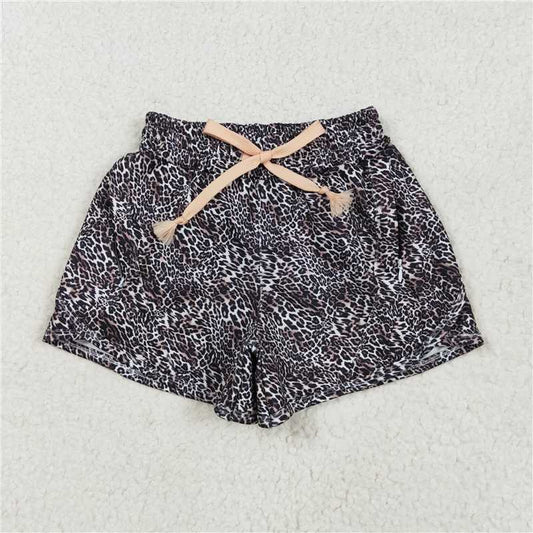 Sibling Baby Girls Leopard Yoga Athletic Shorts Bottoms 5.17