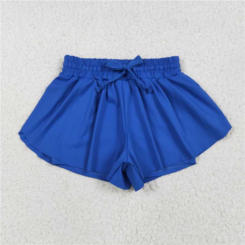 RTS SS0552 Baby Girls Royal Blue Skort Yoga Shorts Bottoms for Kids Girls' Clothing Skort Bottoms