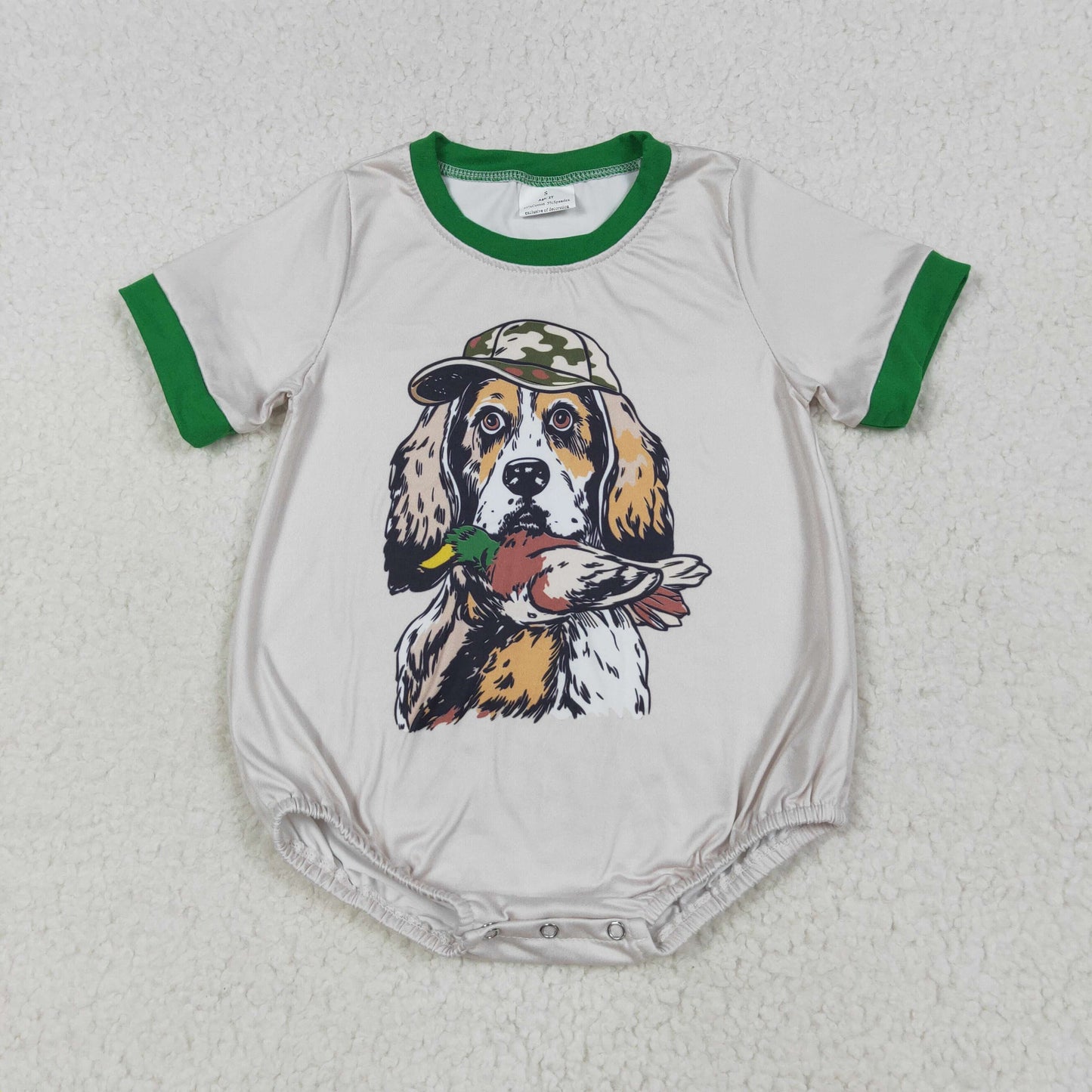 SR3091 Baby Boys Short Sleeves Dog Duck Romper 6.26