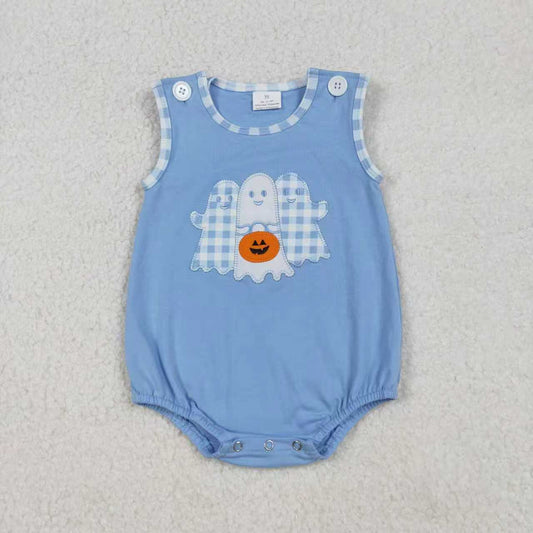 Sibling Baby Boys Girls Embroidery Ghost Pumpkins Pants Halloween Clothes Sets Rompers C10.10