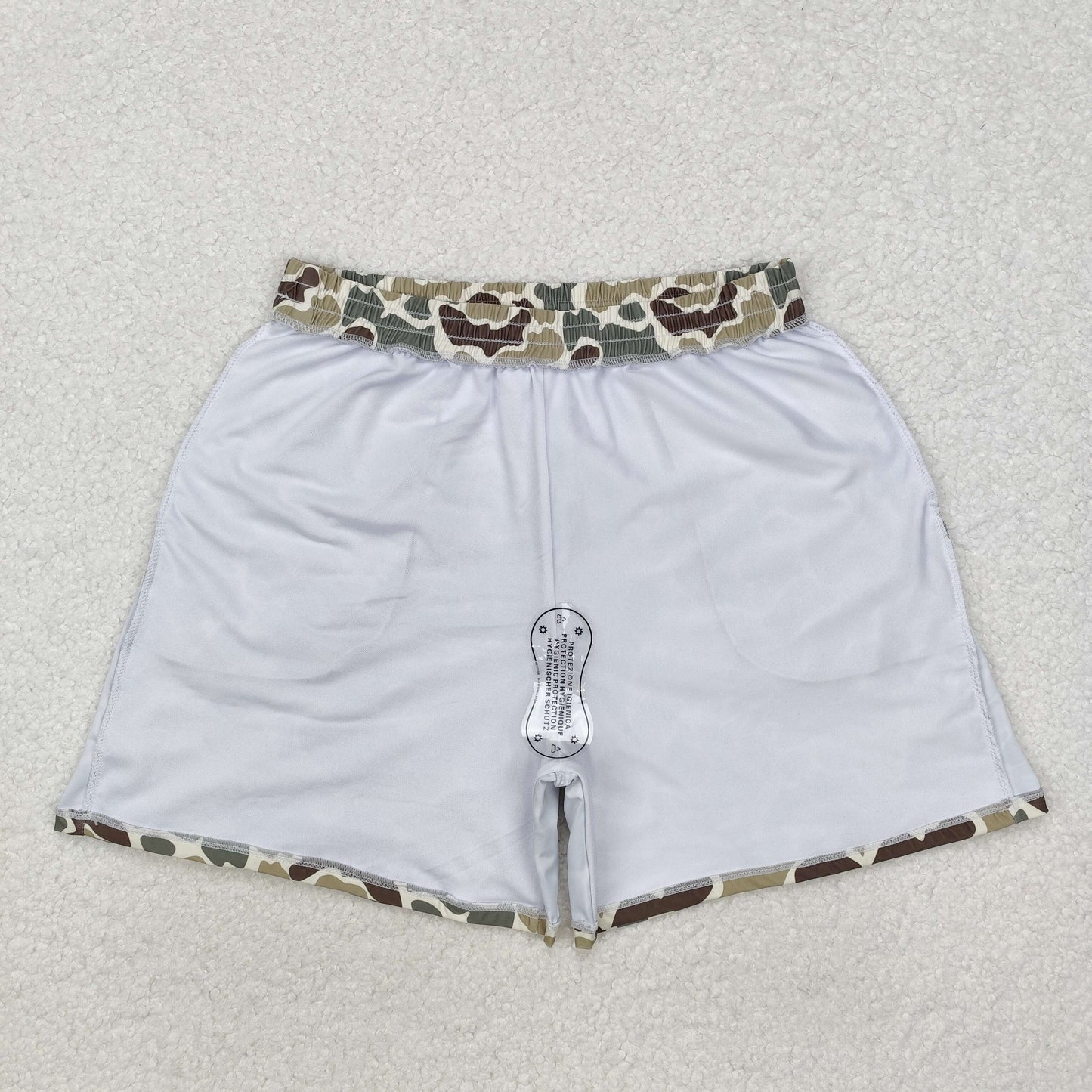 S0474 Adult Man Green Camouflage Pockets Bottom Trunks Shorts Swimwear