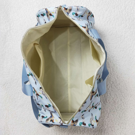 BA0275 Baby Girls Adult Blue Ducks Duffle Gym Handbag