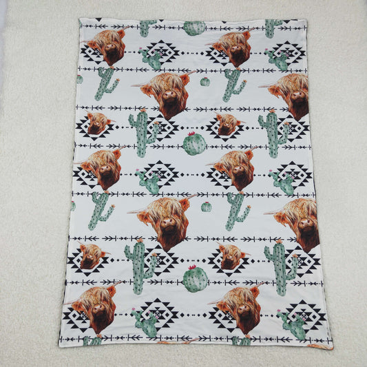 BL0152 Baby Toddler Children Western Highland Cows Blanket C11.15