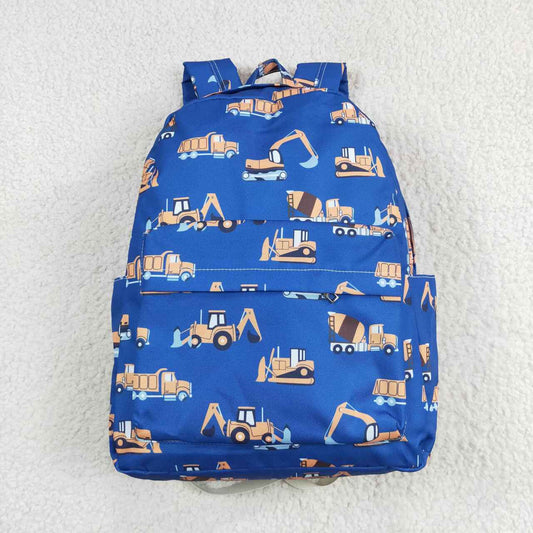 BA0169 Engineering truck excavator dark blue backpack