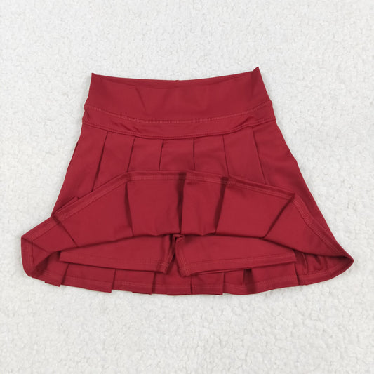 GLK0124 Baby Girls Dark Red Yoga Skorts Bottom 7.21