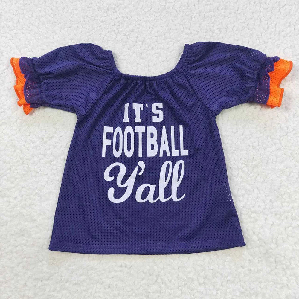 Sibling Baby Girls Team Sports Football Jersey Shirts Tops 6.25
