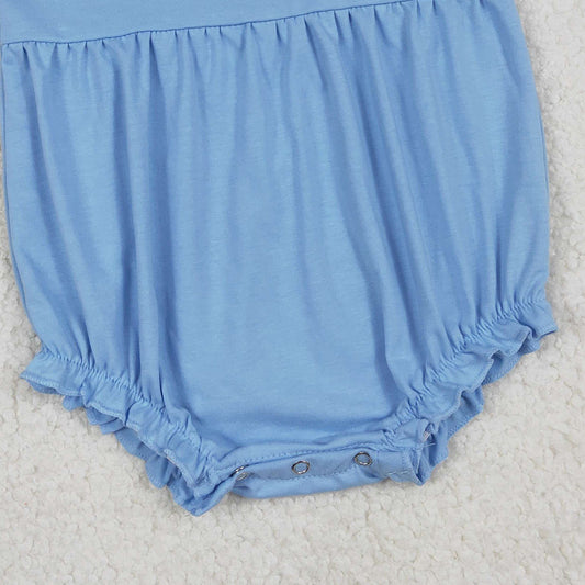 RTS SR3266 Embroidery Ducks Baby Girls Flutter Sleeve Hunting Ruffle Rompers