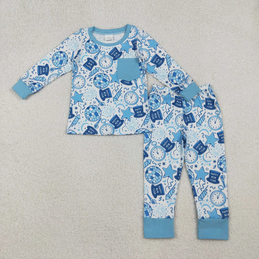 Sibling Baby Boys Girls Happy New Year Pant Pajamas Sets C10.28