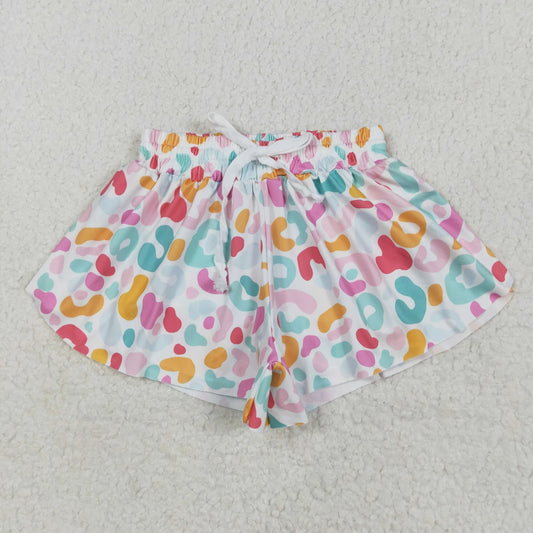 Sibling Baby Girls Colorful Bows Leopard Skorts Ruffle Summer Shorts Bottoms 6.23