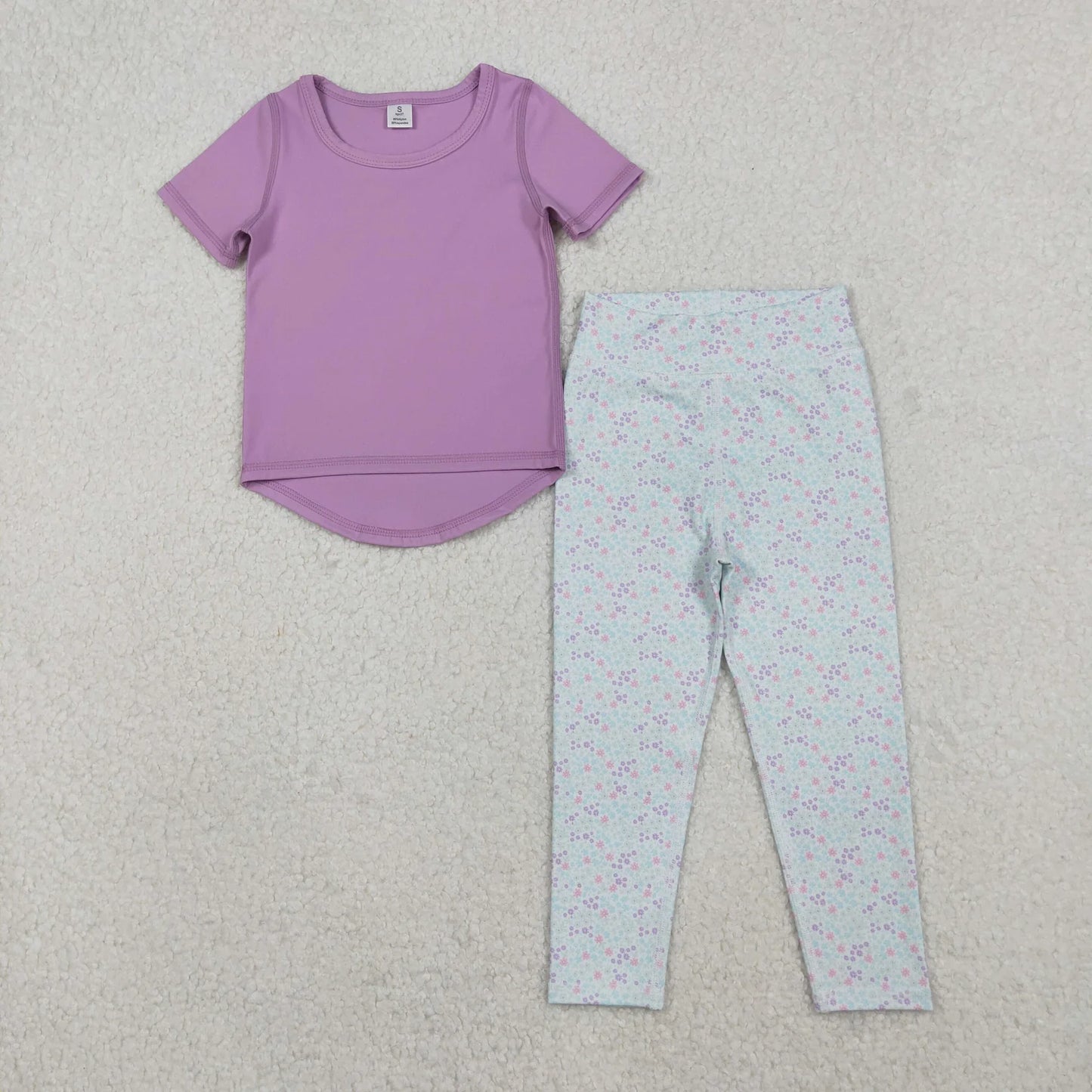 Sibling Baby Girls Floral Pockets Zipper Yoga Active Pullovers Top Legging Pants Clothes Sets C12.6