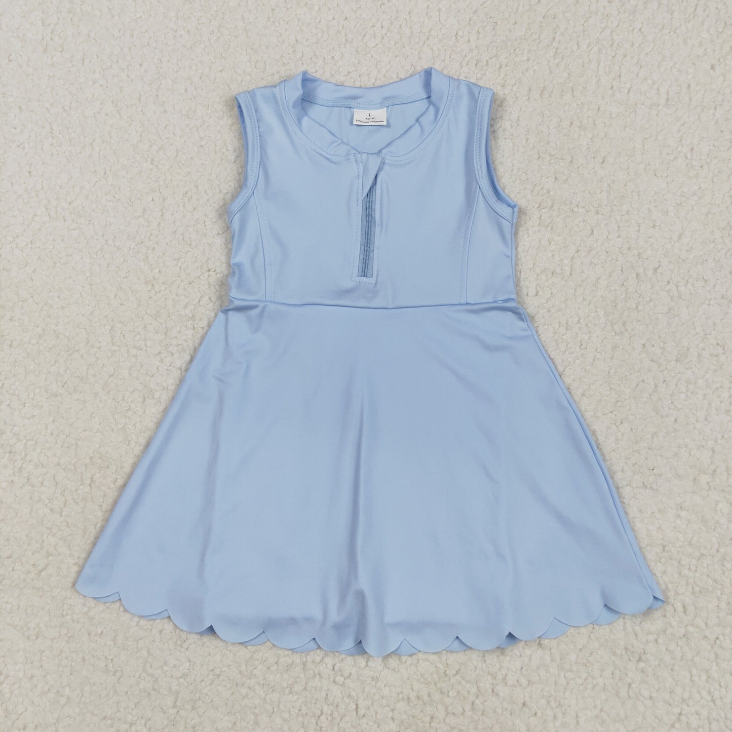 GSD2088 Baby Girls Blue Yoga Zip Active Wear Skort Knee Length Dress 4.29