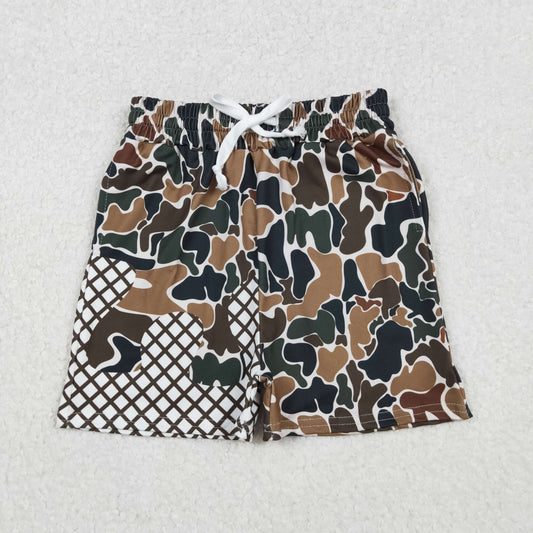 SS0651 Baby Boys Dark Green Camo Drip Team Shorts Bottom C10.24