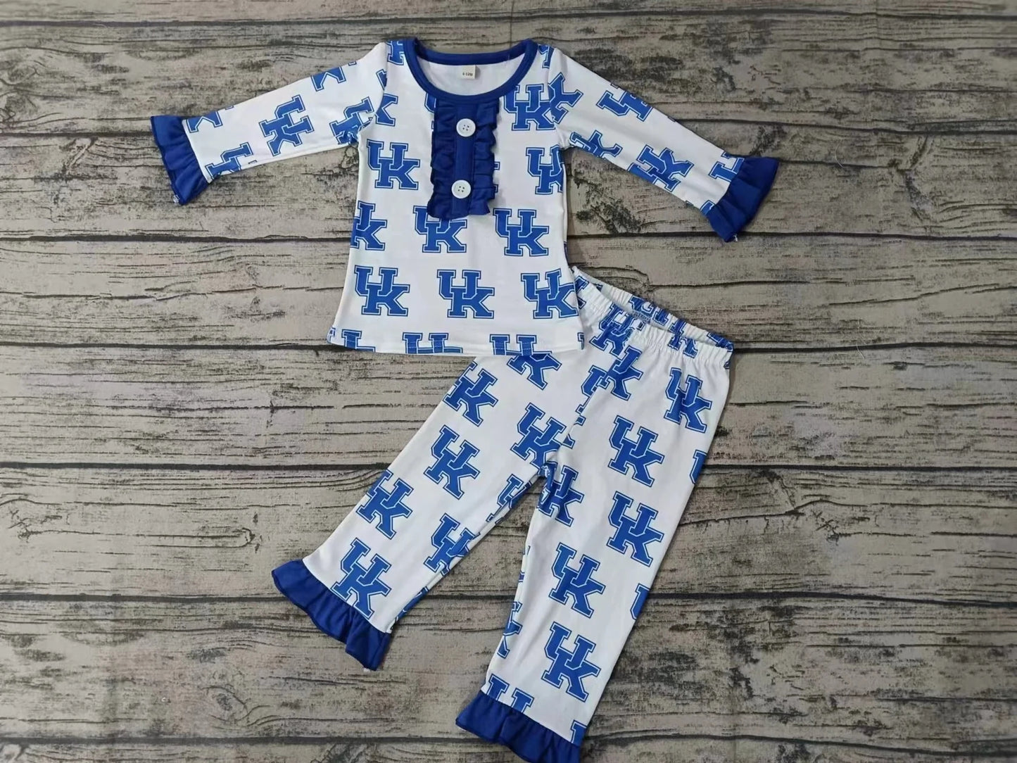 Baby Girls Team UK Top Ruffle Pants Pajamas Clothes Sets order preorder (moq 3)