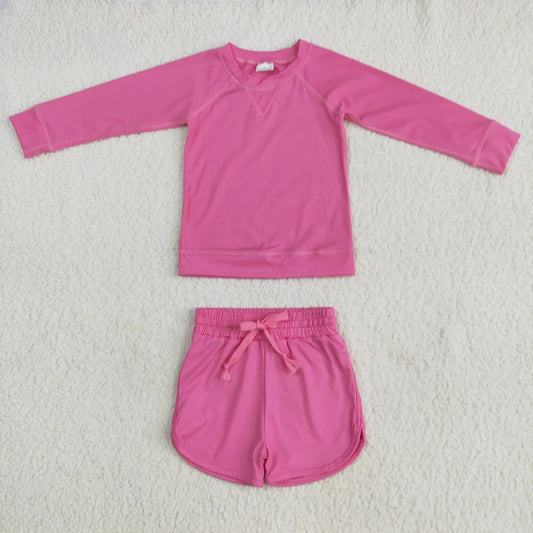Sibling Baby Girls Colorful Long Sleeves Shirts Top Shorts With Belt Sets 6.5
