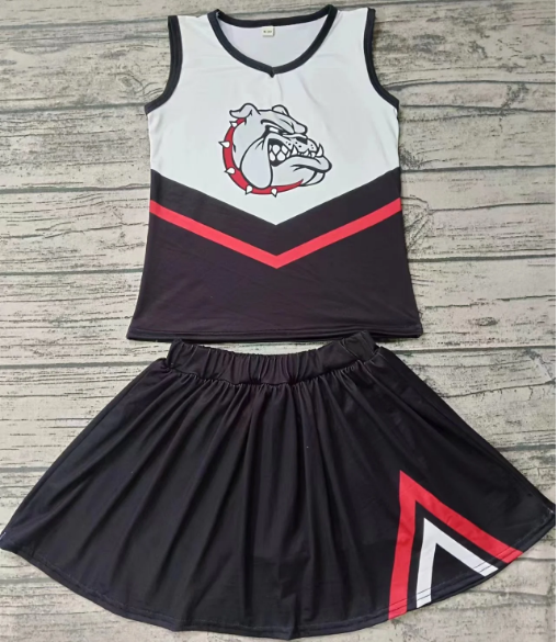 Girls team sleeveless top skirt suit