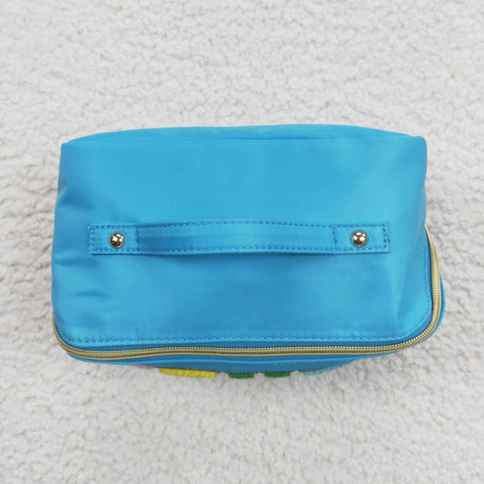 BA0093 letter teal makeup bag