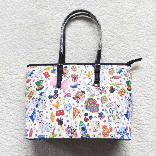 BA0111 Cartoon Character White Shoulder Bag
