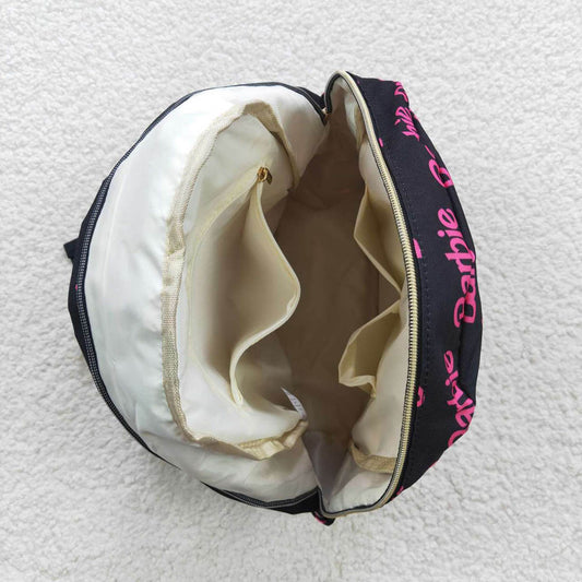 BA0137 Letter Black Backpack