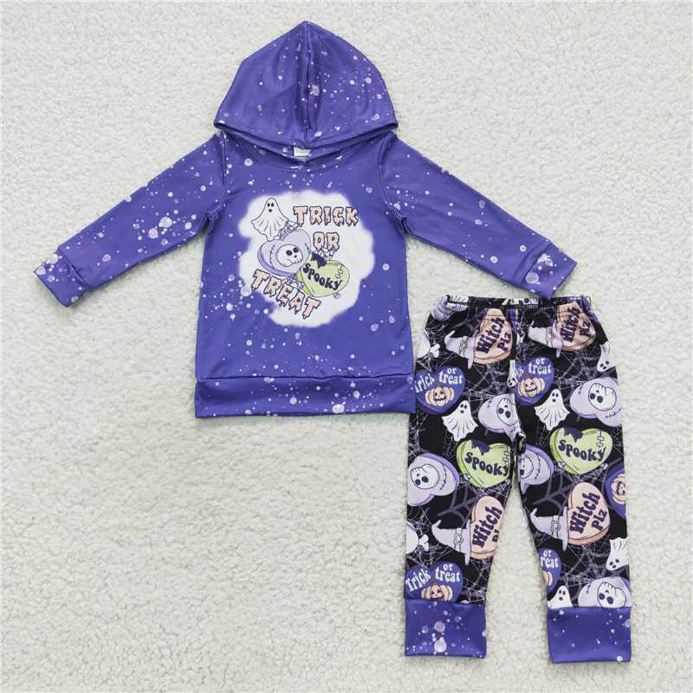 BLP0211 Heart-shaped blue purple hooded long sleeves