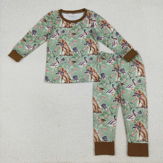 Sibling Baby Boys Southern Camo Ducks Dogs Deer Top Pants Hunting Pajamas Clothes Sets C12.6