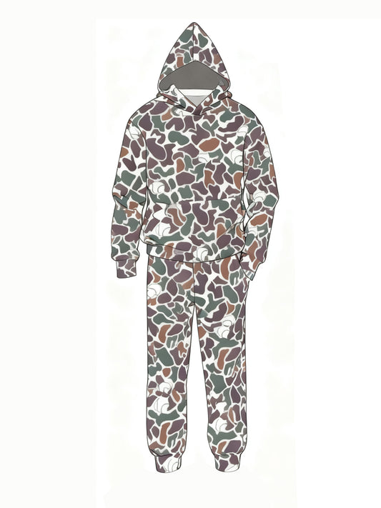 C12.5 BLP1412 Baby Boys Southern Camo Hoodies Pockets Jogger Pants Clothes Sets Preorder