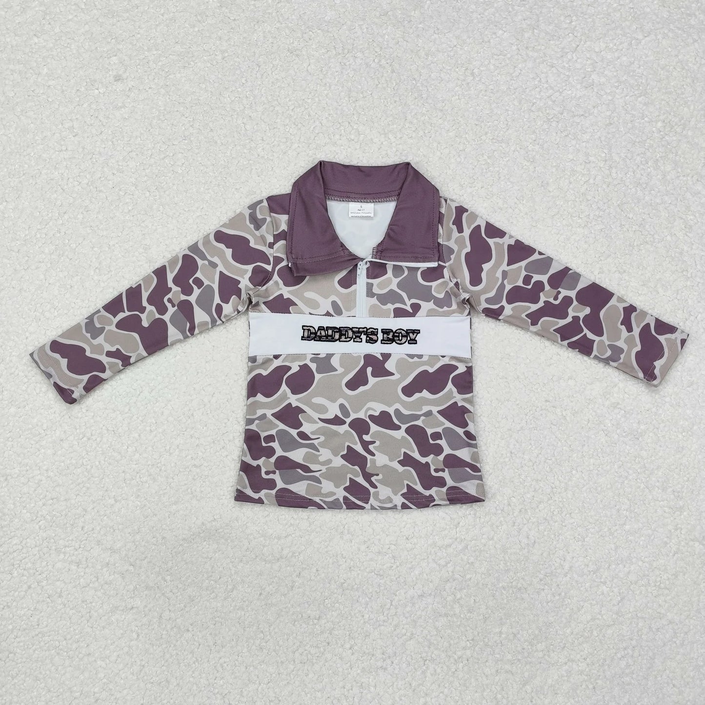 Sibling Baby Boys Long Sleeves Western Camo Hunting Half Zipper Pullovers Top C8.23