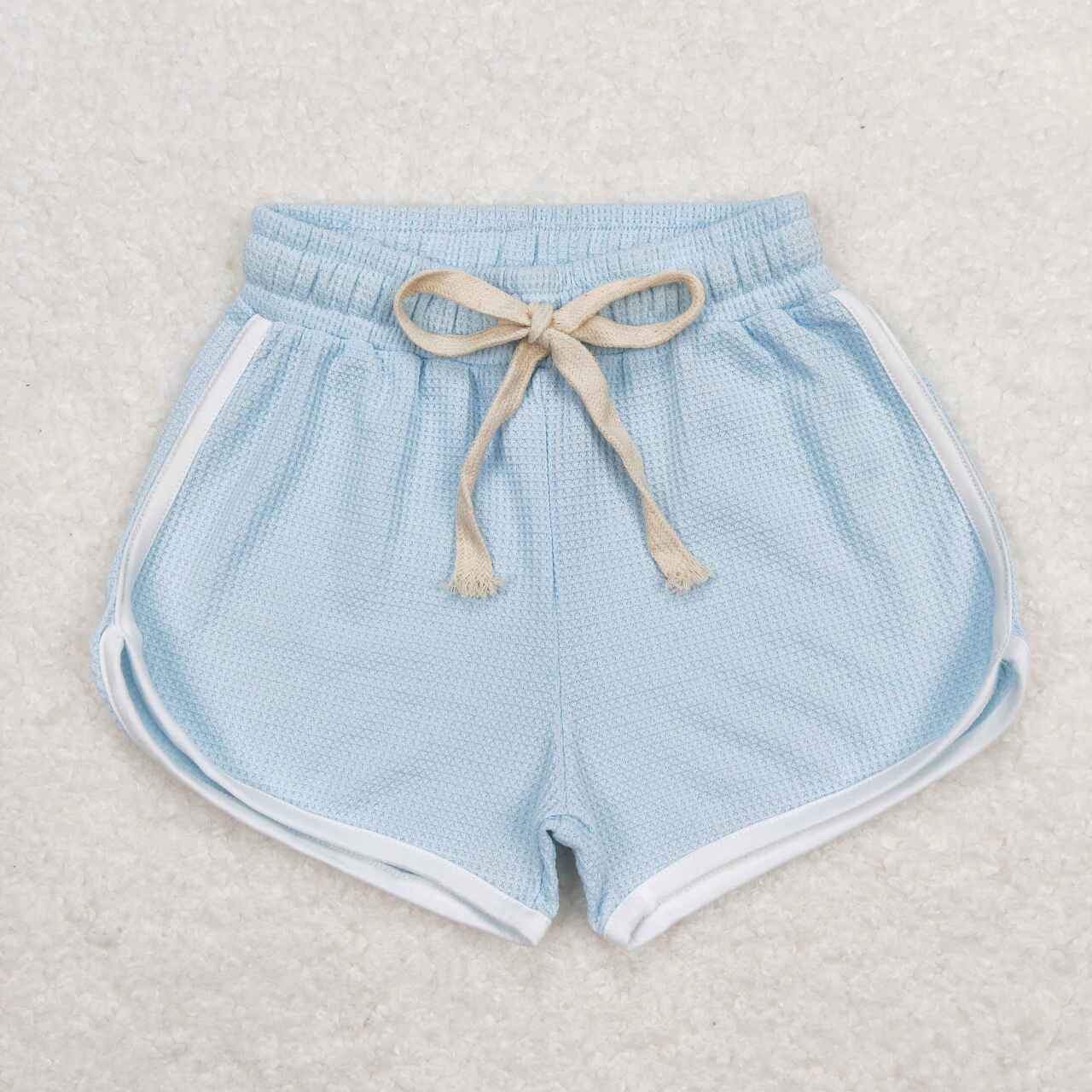SS0289 Blue waffle shorts