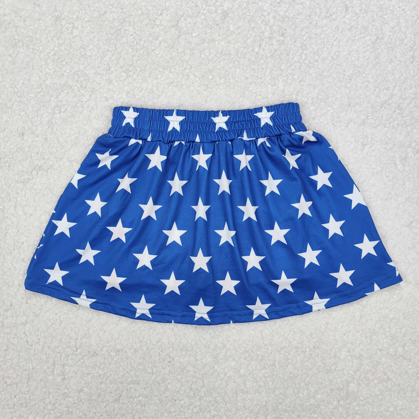 GLK0051 Baby Girls 4th Of July Stars Stripes Summer Skort Skirt