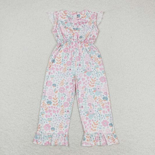 SR1139 Cartoon flower lace sleeveless jumpsuit