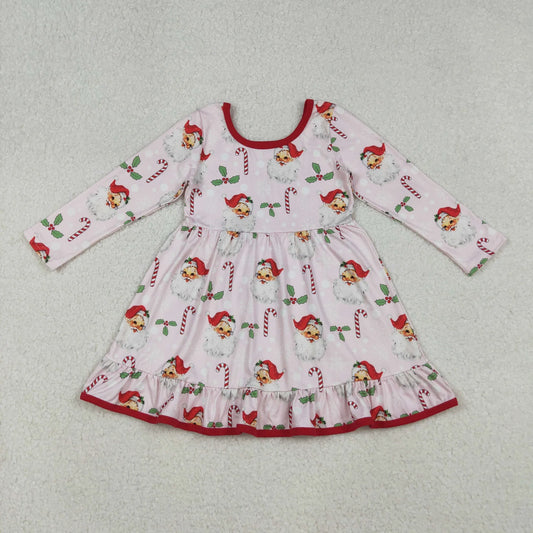 Sibling Baby Girls Christmas Long Sleeve Santa Soldiers Grin Ruffle Knee Length Dresses C11.21