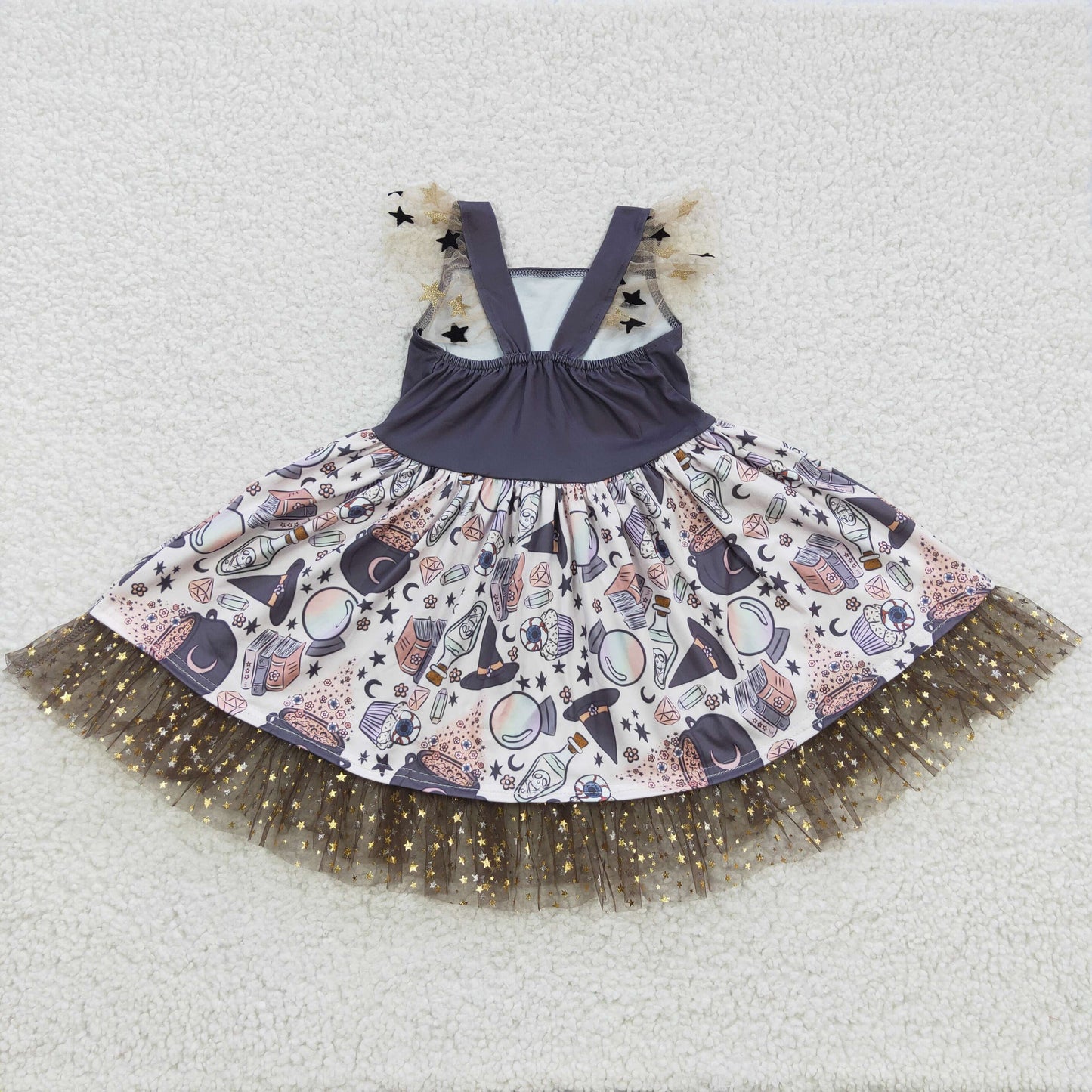 GSD0255 Girl Star Sequin Mesh Dress